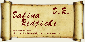 Dafina Riđički vizit kartica